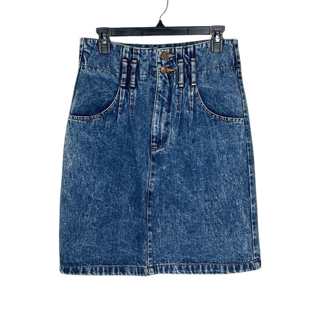 Vintage FRAGILE High Waist Denim Skirt size 7